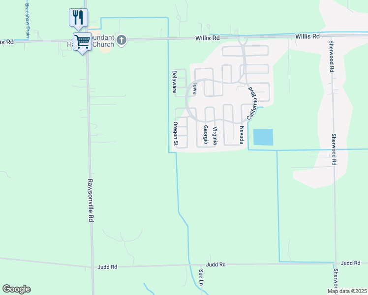 map of restaurants, bars, coffee shops, grocery stores, and more near 635-681 Oregon in Belleville
