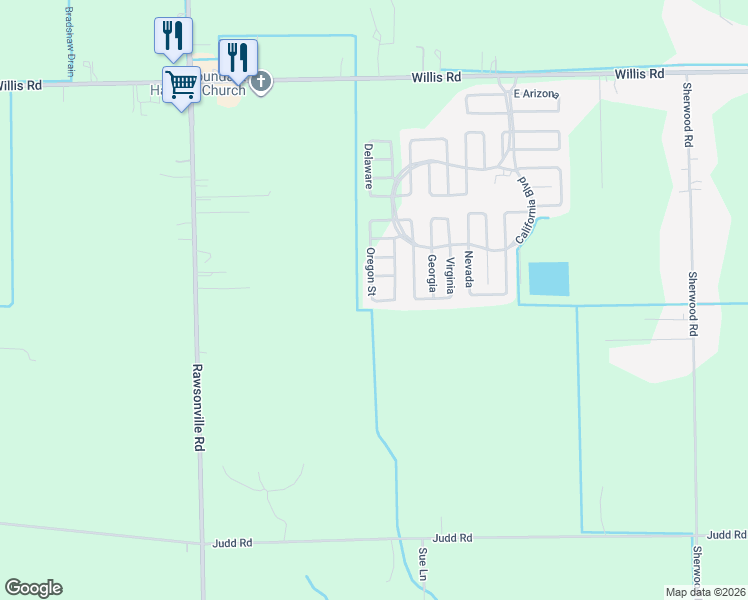 map of restaurants, bars, coffee shops, grocery stores, and more near 635-681 Oregon in Belleville
