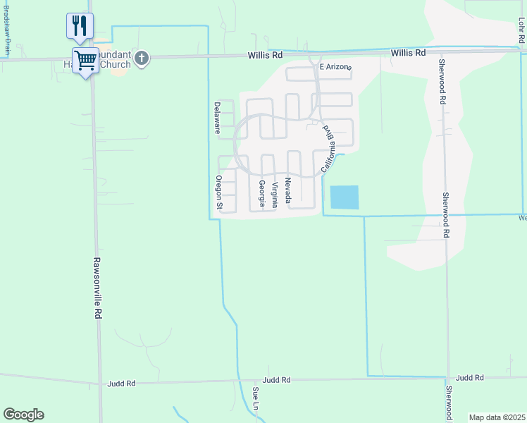 map of restaurants, bars, coffee shops, grocery stores, and more near 751 Virginia in Belleville