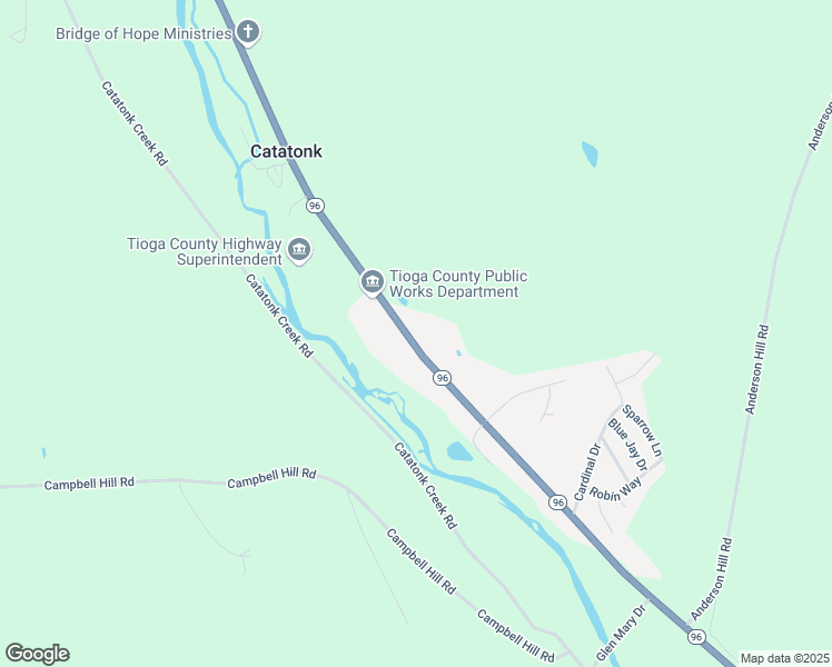 map of restaurants, bars, coffee shops, grocery stores, and more near 458 New York 96 in Owego