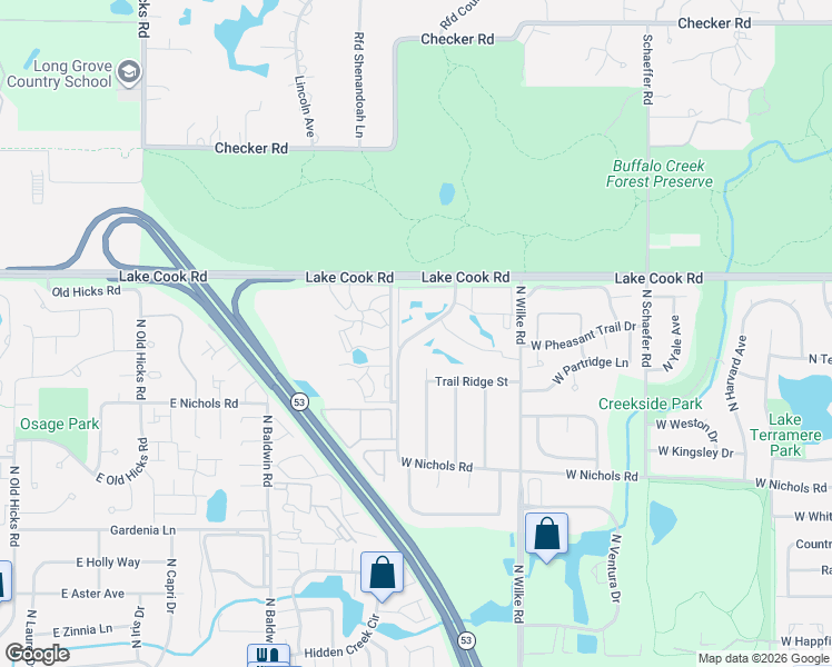 map of restaurants, bars, coffee shops, grocery stores, and more near 110 West Fremont Street in Arlington Hts