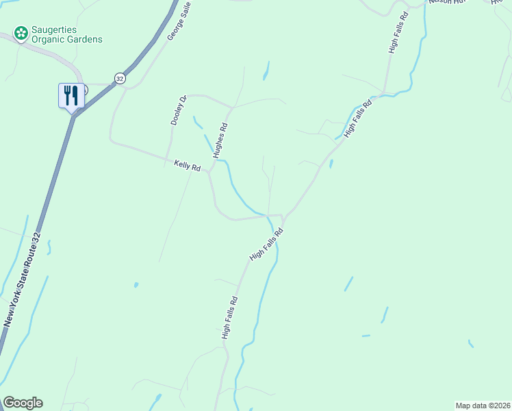 map of restaurants, bars, coffee shops, grocery stores, and more near 24 Kelly Rd in Saugerties