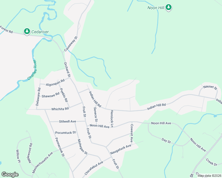 map of restaurants, bars, coffee shops, grocery stores, and more near 9 Onondaga Lane in Medfield