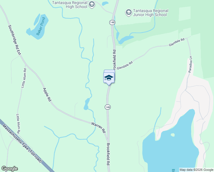 map of restaurants, bars, coffee shops, grocery stores, and more near 287 Brookfield Road in Sturbridge