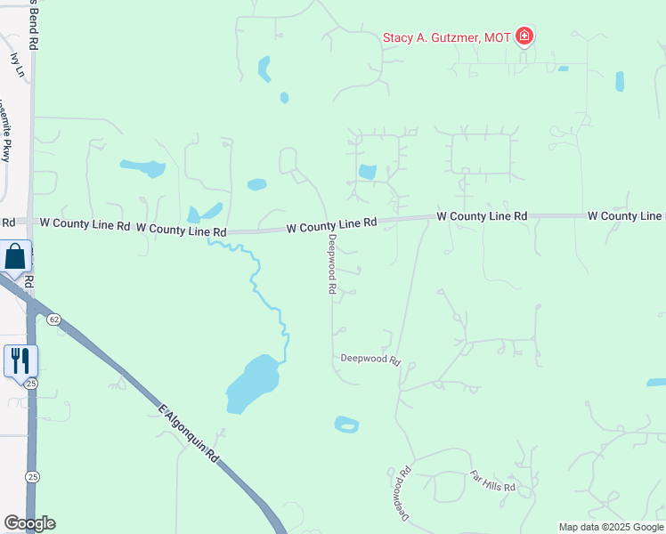 map of restaurants, bars, coffee shops, grocery stores, and more near 106-126 Deepwood Road in Barrington
