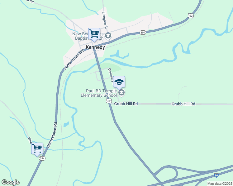 map of restaurants, bars, coffee shops, grocery stores, and more near 3470 Cemetery Street in Kennedy