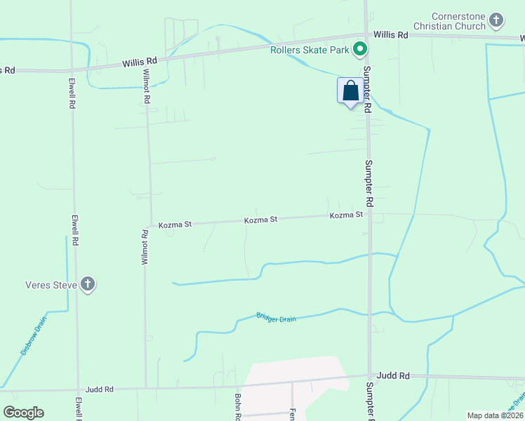 map of restaurants, bars, coffee shops, grocery stores, and more near 46104 Kozma Street in Belleville