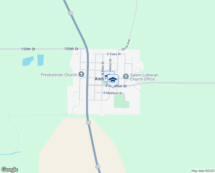 map of restaurants, bars, coffee shops, grocery stores, and more near 13 South Marion Street in Maquoketa