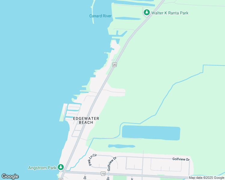 map of restaurants, bars, coffee shops, grocery stores, and more near 122 Thrasher Drive in Amherstburg