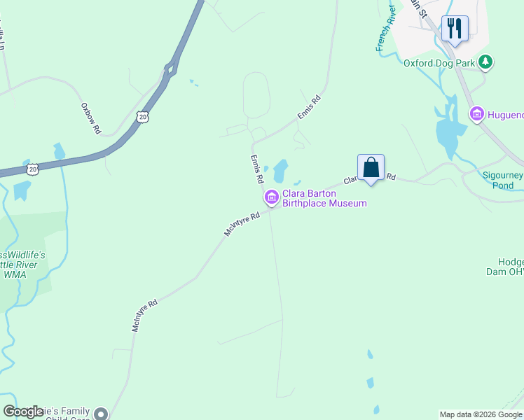 map of restaurants, bars, coffee shops, grocery stores, and more near 10 Ennis Road in Oxford