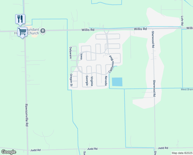map of restaurants, bars, coffee shops, grocery stores, and more near 361-385 Utah Court in Belleville