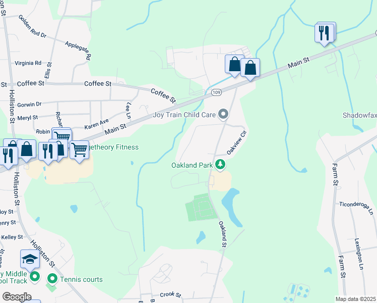 map of restaurants, bars, coffee shops, grocery stores, and more near 21 Vernon Road in Medway