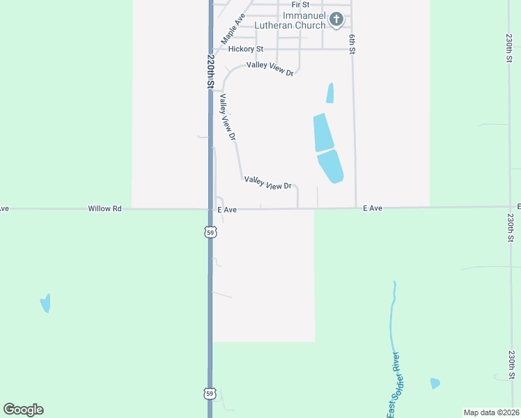 map of restaurants, bars, coffee shops, grocery stores, and more near Willow Road in Schleswig