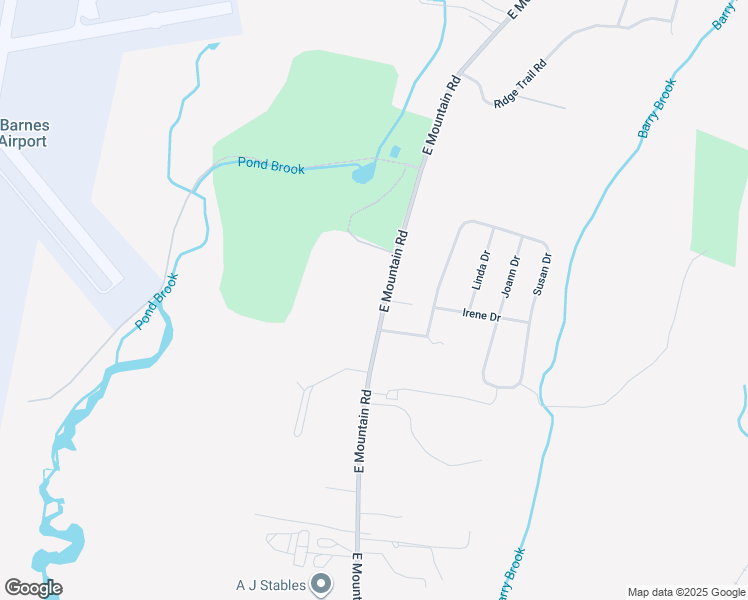 map of restaurants, bars, coffee shops, grocery stores, and more near 1342 East Mountain Road in Westfield