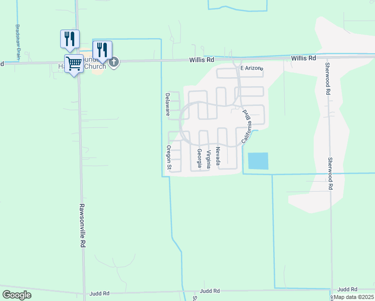map of restaurants, bars, coffee shops, grocery stores, and more near 721 Virginia in Belleville