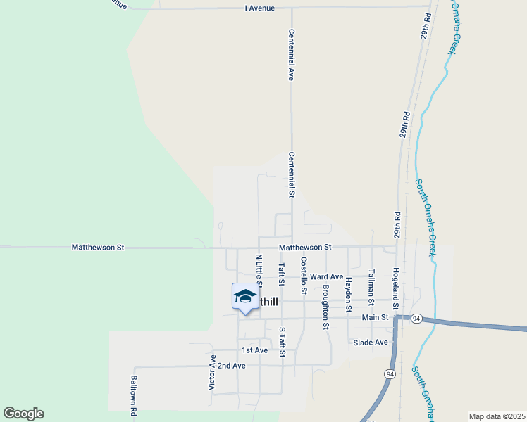 map of restaurants, bars, coffee shops, grocery stores, and more near 408 North Little Street in Walthill