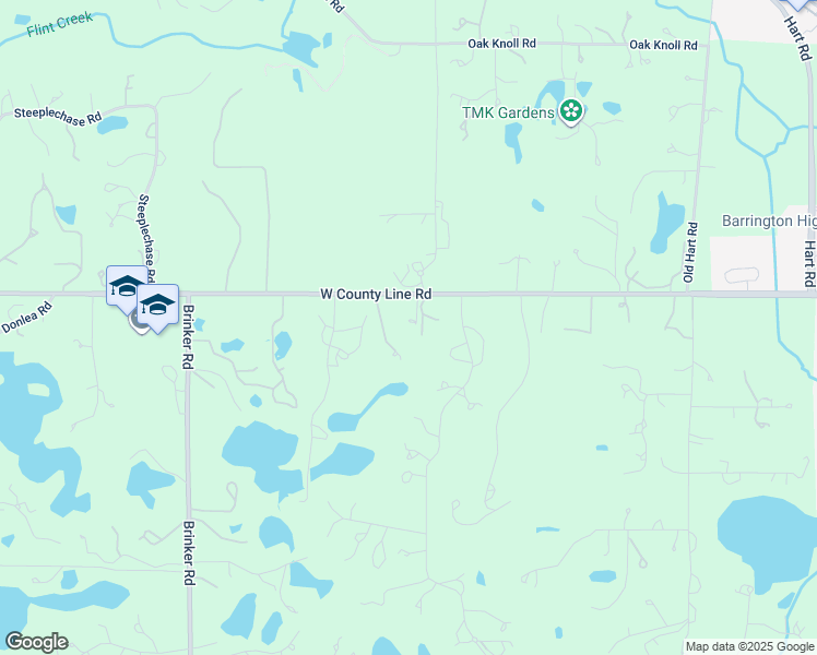 map of restaurants, bars, coffee shops, grocery stores, and more near 418 West County Line Road in Barrington