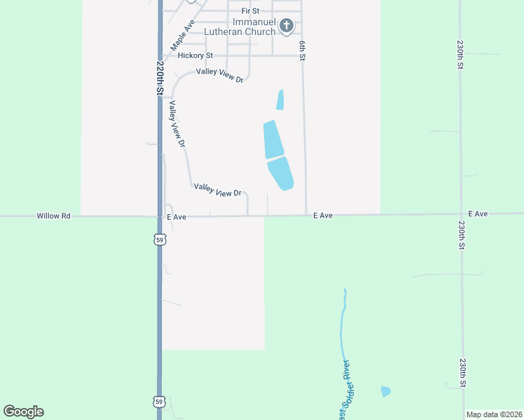 map of restaurants, bars, coffee shops, grocery stores, and more near Willow Road in Schleswig