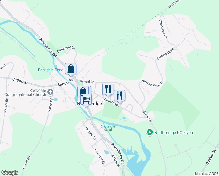 map of restaurants, bars, coffee shops, grocery stores, and more near 21 McBride Street in Northbridge
