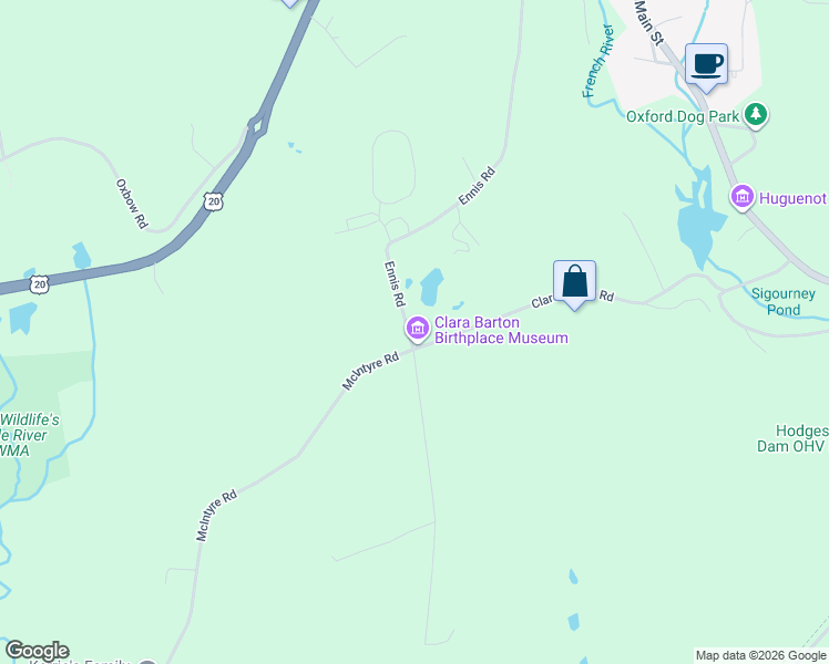 map of restaurants, bars, coffee shops, grocery stores, and more near 10 Ennis Road in Oxford