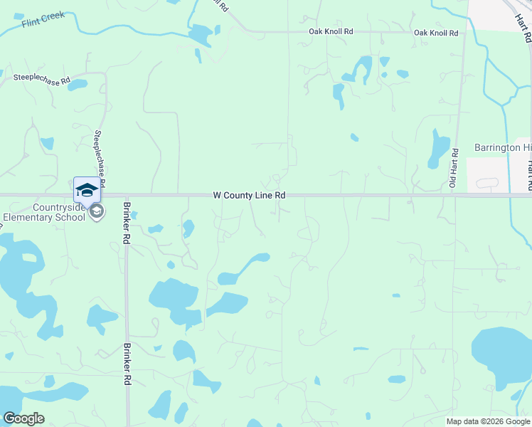 map of restaurants, bars, coffee shops, grocery stores, and more near 418 West County Line Road in Barrington