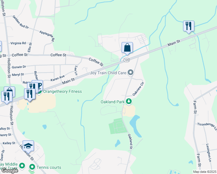 map of restaurants, bars, coffee shops, grocery stores, and more near 21 Vernon Road in Medway