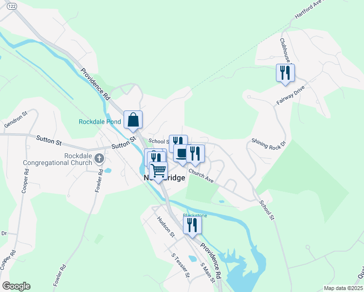 map of restaurants, bars, coffee shops, grocery stores, and more near 34 Taft Street in Northbridge