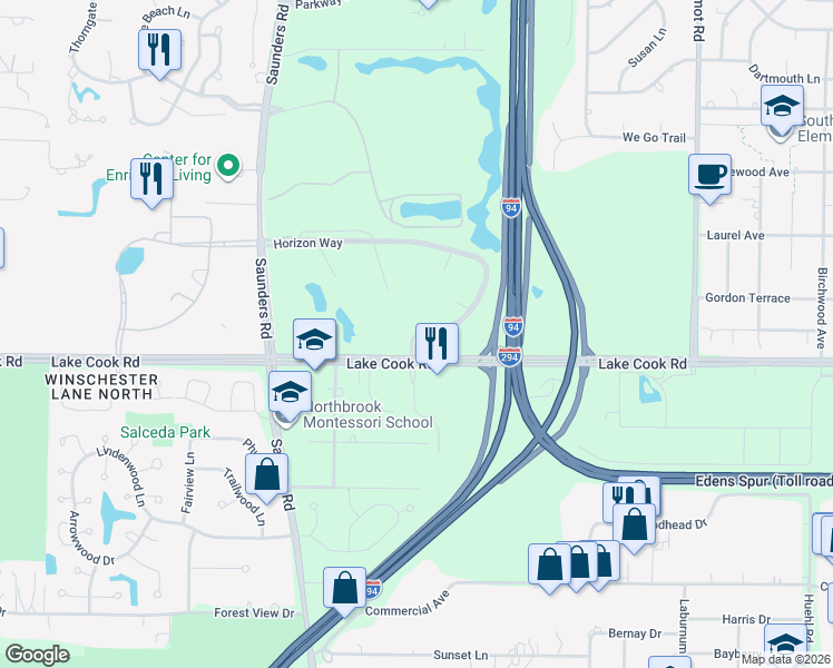 map of restaurants, bars, coffee shops, grocery stores, and more near in Deerfield