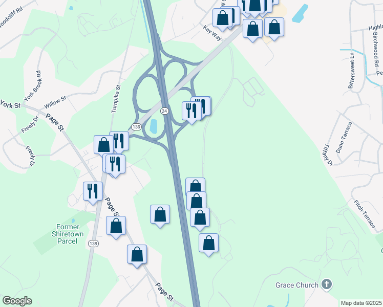 map of restaurants, bars, coffee shops, grocery stores, and more near 501 Technology Center Drive in Stoughton