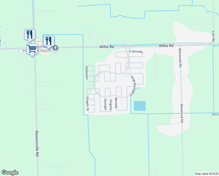 map of restaurants, bars, coffee shops, grocery stores, and more near 839 Alaska in Belleville
