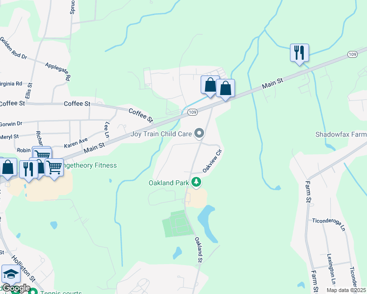 map of restaurants, bars, coffee shops, grocery stores, and more near 5 Vernon Road in Medway