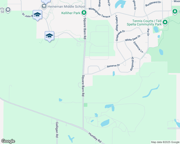 map of restaurants, bars, coffee shops, grocery stores, and more near 3807 Monterey Circle in Algonquin