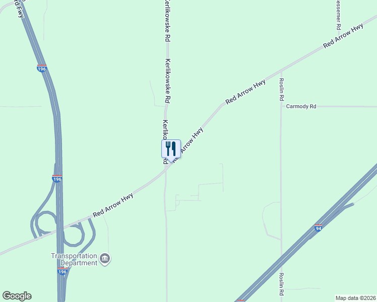 map of restaurants, bars, coffee shops, grocery stores, and more near 4162 Red Arrow Highway in Benton Harbor
