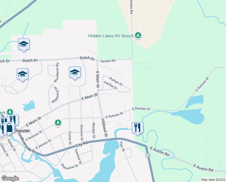map of restaurants, bars, coffee shops, grocery stores, and more near 55 Manor Drive in Manchester