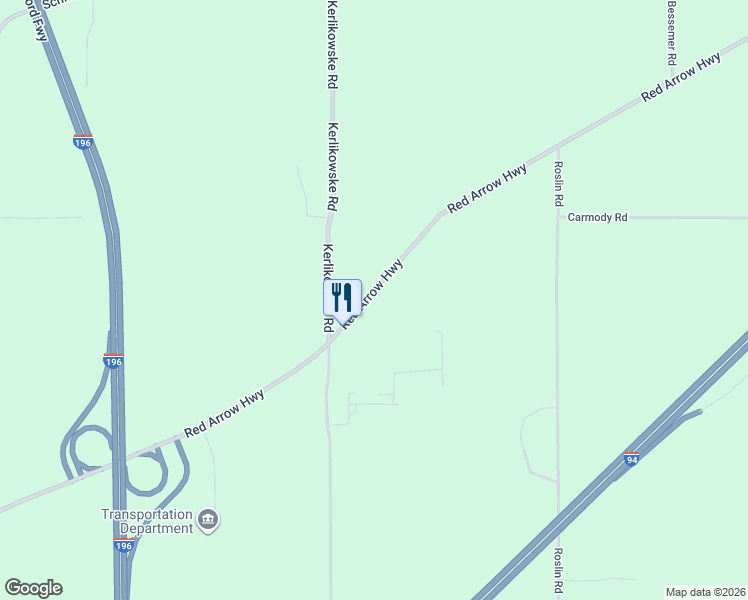 map of restaurants, bars, coffee shops, grocery stores, and more near 4162 Red Arrow Highway in Benton Harbor