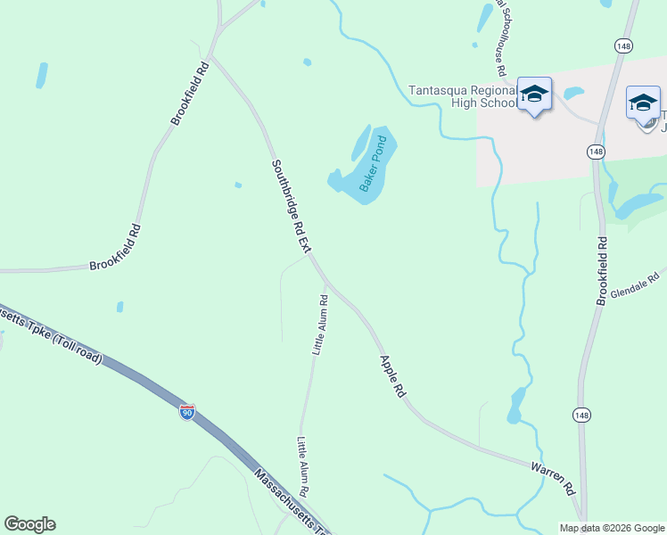 map of restaurants, bars, coffee shops, grocery stores, and more near 35 Apple Road in Brimfield
