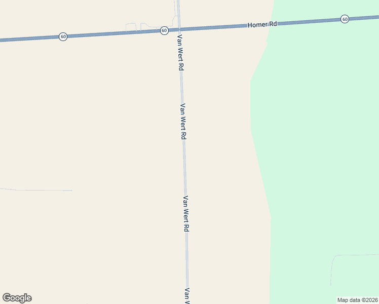 map of restaurants, bars, coffee shops, grocery stores, and more near 6175 Van Wert Road in Homer