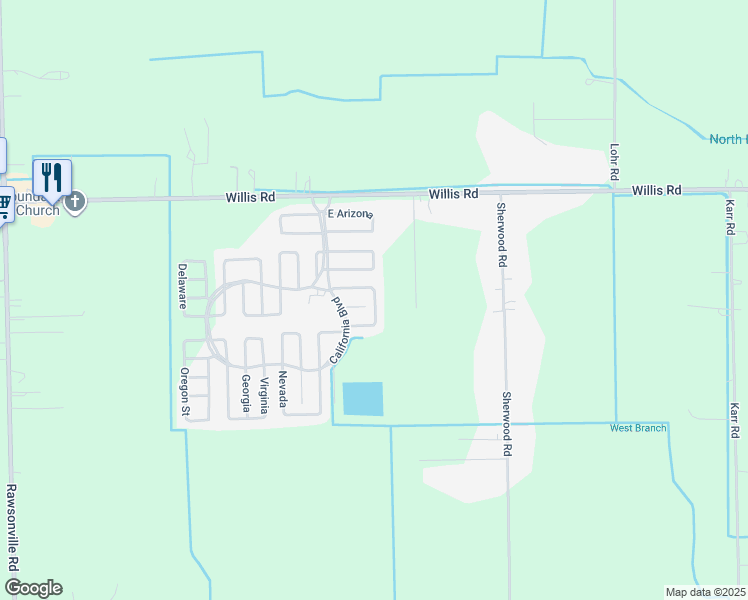 map of restaurants, bars, coffee shops, grocery stores, and more near 222-284 New Mexico in Belleville