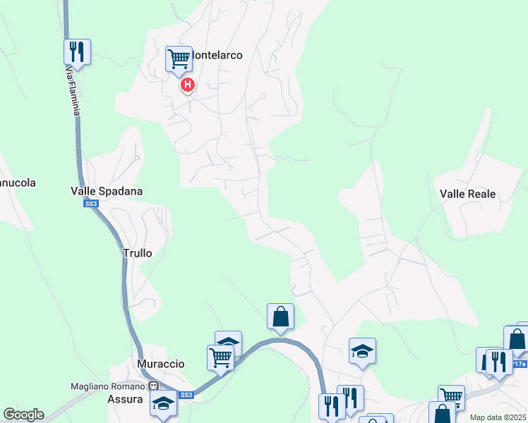 map of restaurants, bars, coffee shops, grocery stores, and more near 694 Via Aldo Moro in Morlupo