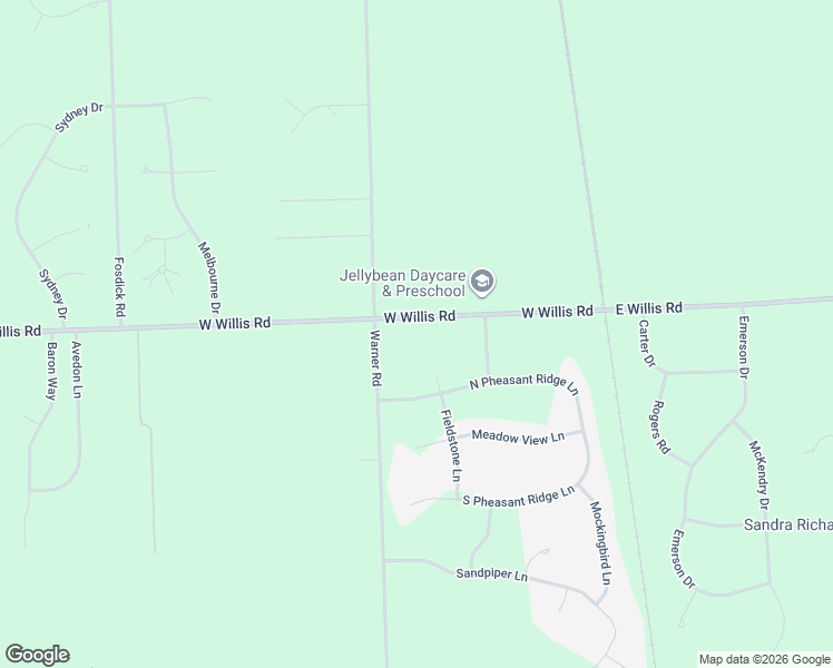 map of restaurants, bars, coffee shops, grocery stores, and more near 177 West Willis Road in Saline