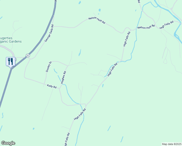 map of restaurants, bars, coffee shops, grocery stores, and more near 505 High Falls Road in Saugerties