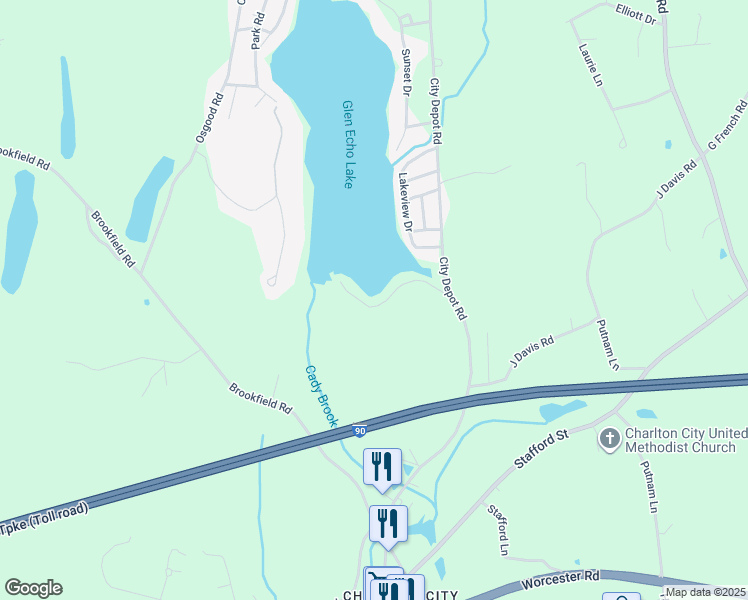 map of restaurants, bars, coffee shops, grocery stores, and more near 64 Stephens Park Road in Charlton
