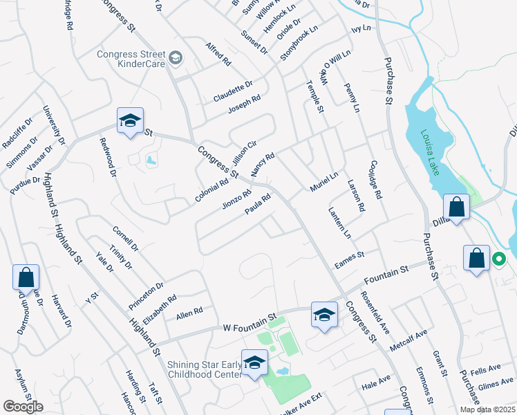 map of restaurants, bars, coffee shops, grocery stores, and more near 8 Paula Road in Milford