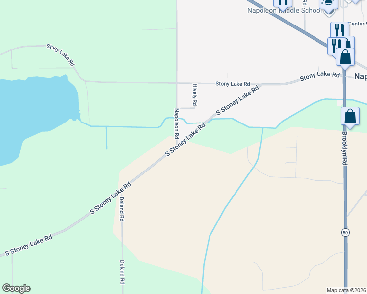 map of restaurants, bars, coffee shops, grocery stores, and more near 8373 South Stoney Lake Road in Jackson