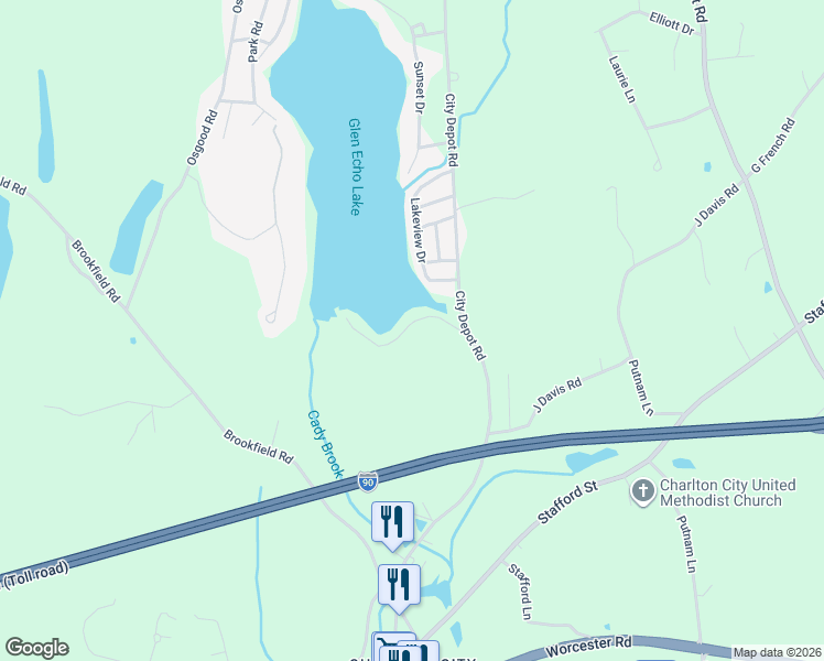 map of restaurants, bars, coffee shops, grocery stores, and more near 41 Stephens Park Road in Charlton