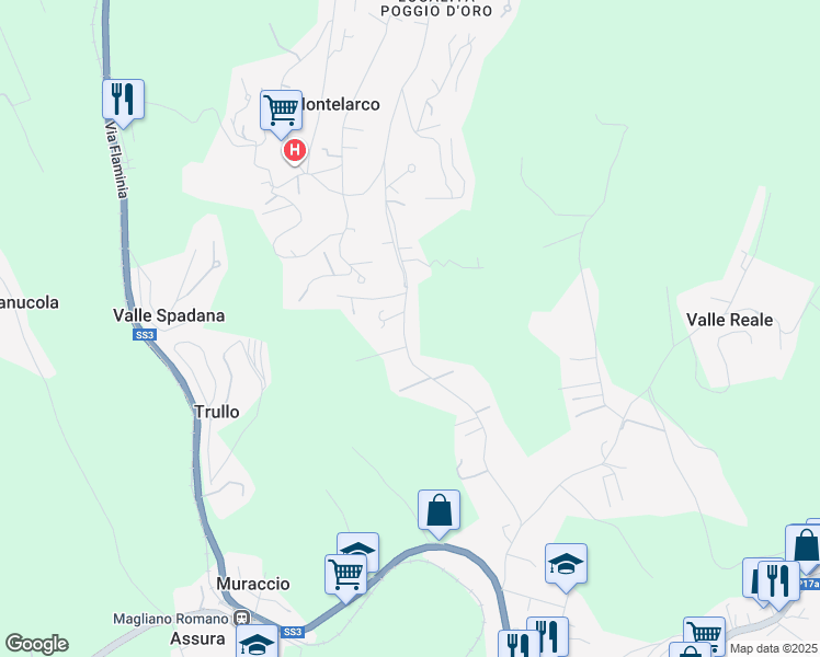 map of restaurants, bars, coffee shops, grocery stores, and more near 694 Via Aldo Moro in Morlupo