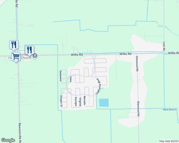 map of restaurants, bars, coffee shops, grocery stores, and more near 115 Texas in Belleville