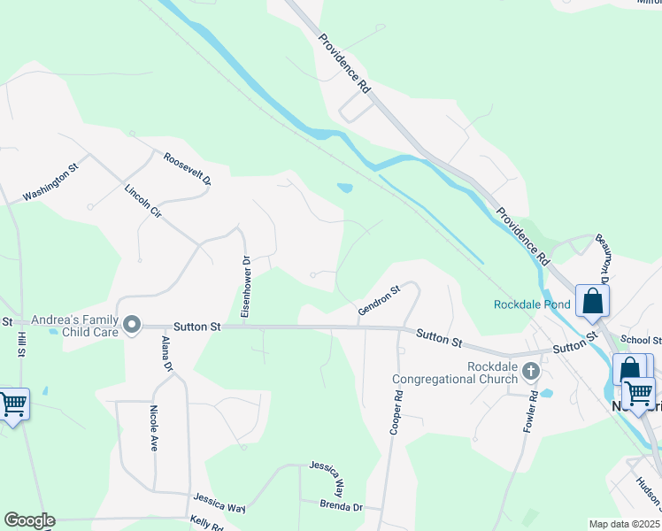 map of restaurants, bars, coffee shops, grocery stores, and more near 29 Hemlock Street in Northbridge