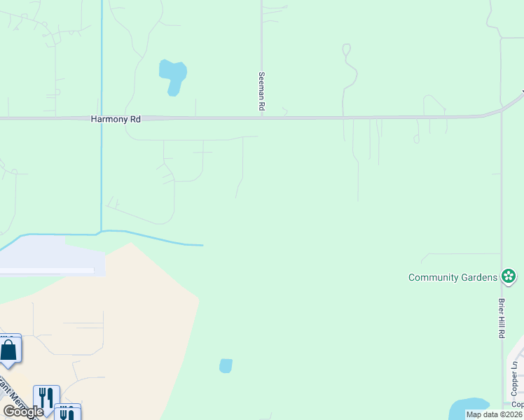 map of restaurants, bars, coffee shops, grocery stores, and more near 11812 Harvest Court in Huntley