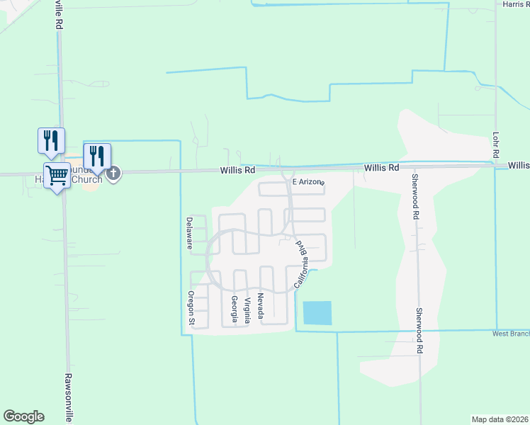 map of restaurants, bars, coffee shops, grocery stores, and more near 50-99 West Arizona in Belleville